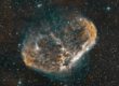 NGC 6888, la nébuleuse du Croissant photographiée en HOO depuis le Gîte Déimos en Ardèche